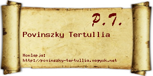 Povinszky Tertullia névjegykártya